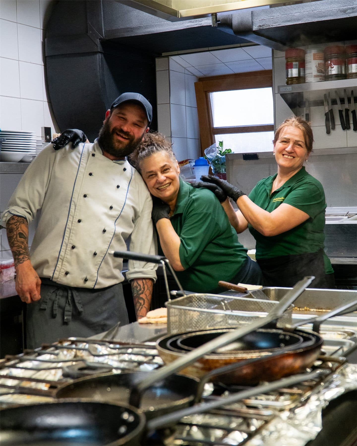 Das Küchenteam bei der Arbeit